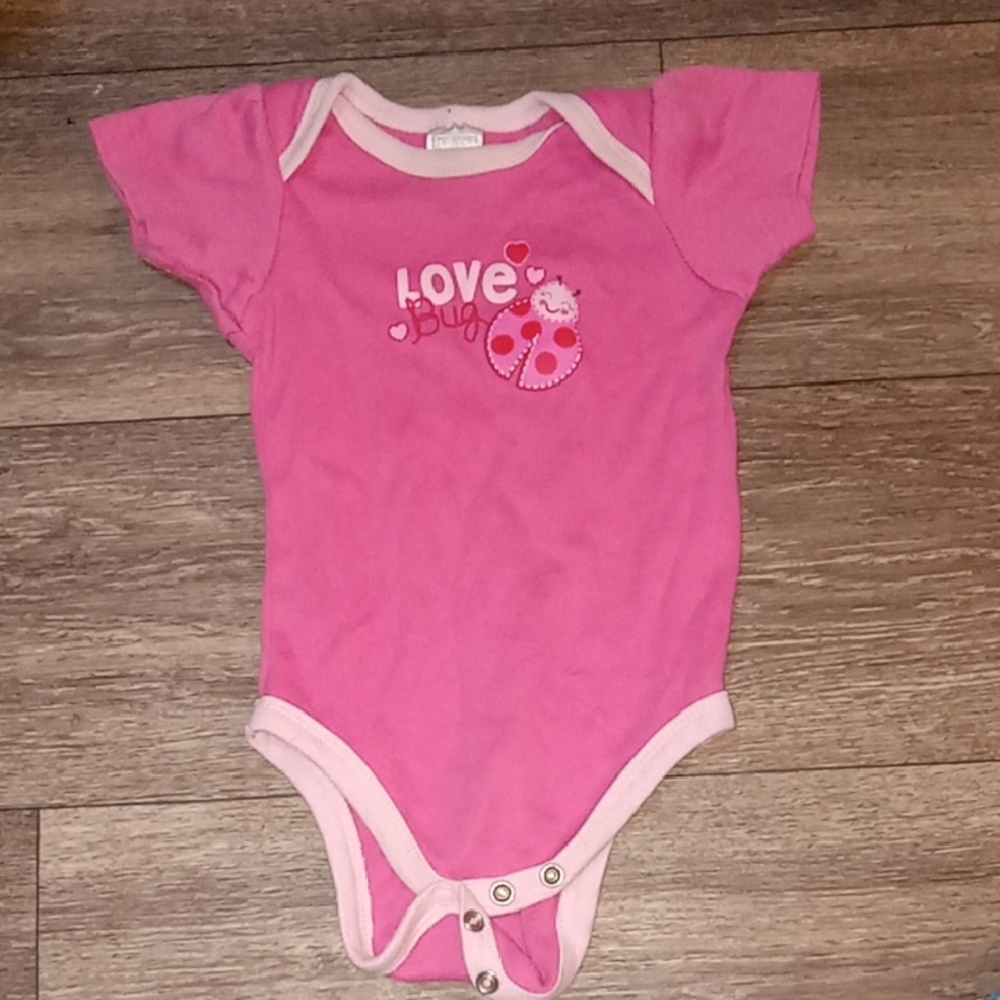 Pink Love Bug Kids One Piece